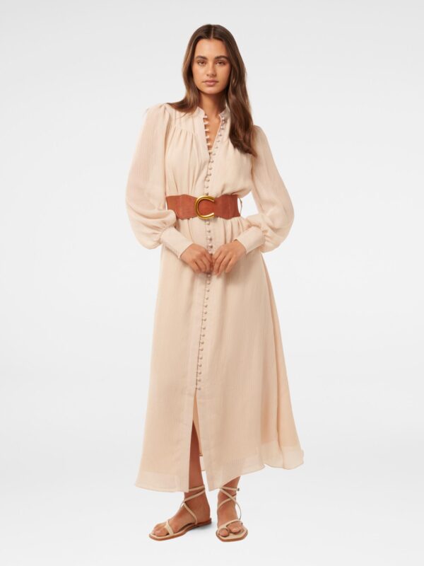 Anja Self Stripe Belted Midi D