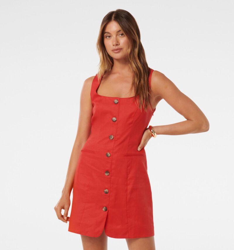 Caprice Scoop Neck Mini Dress