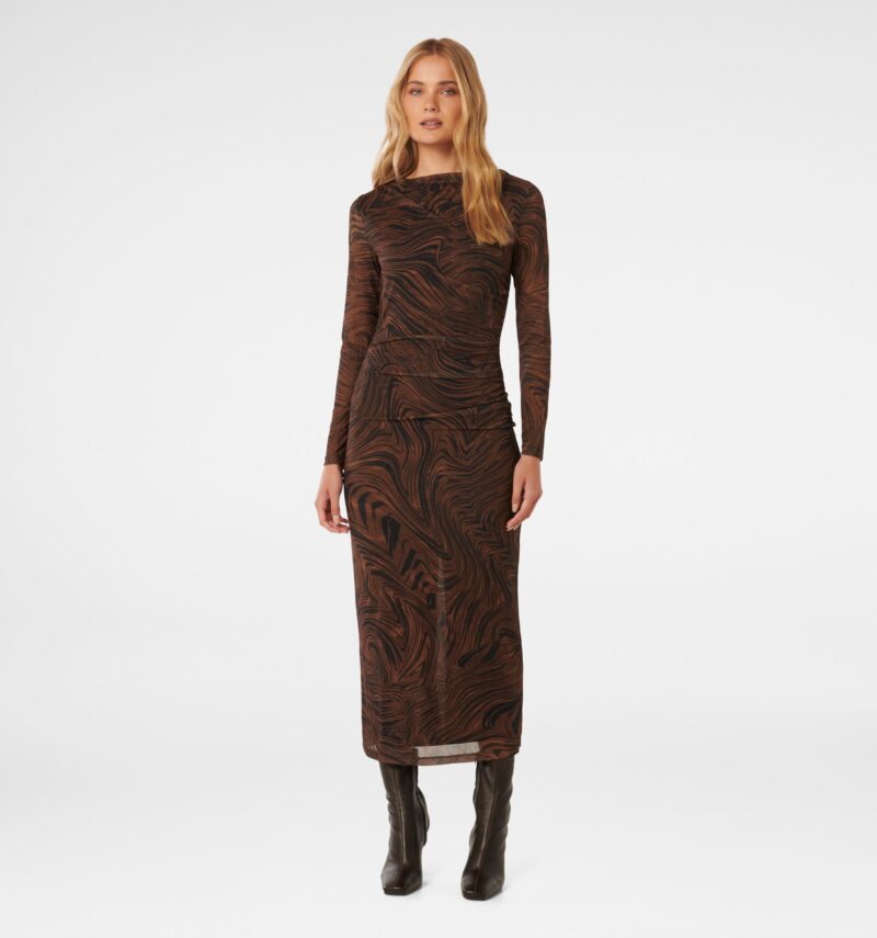 Loretta Ruched Side Midi Dress