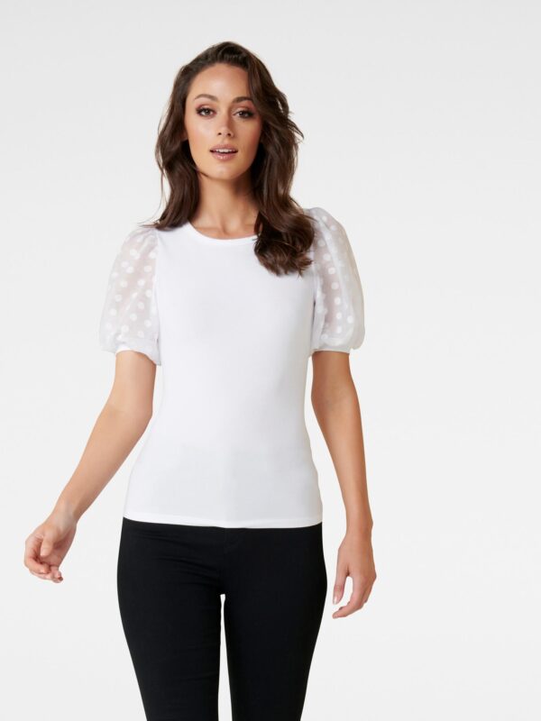 Roza Floral Orgaza Puff Sleeve
