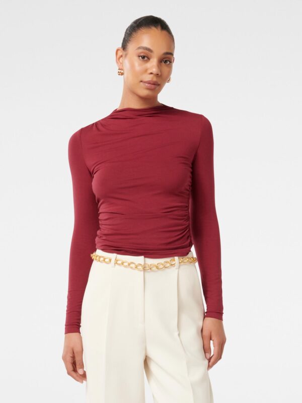 Zona Ruched Neck Top